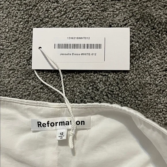 Reformation White Jessella  Mini Dress. Size 12 - Picture 4 of 4